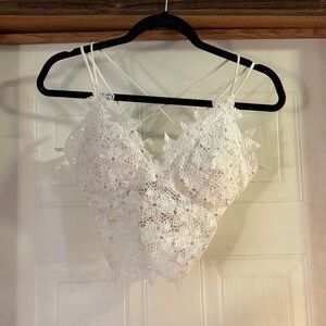 SHEIN White Lace Camisole Top